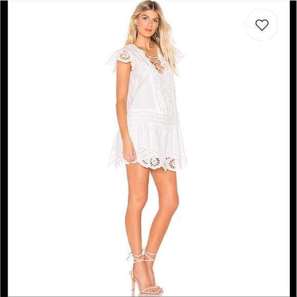 Free people Esperanza Eyelet Mini Dress sz L - Picture 3 of 11